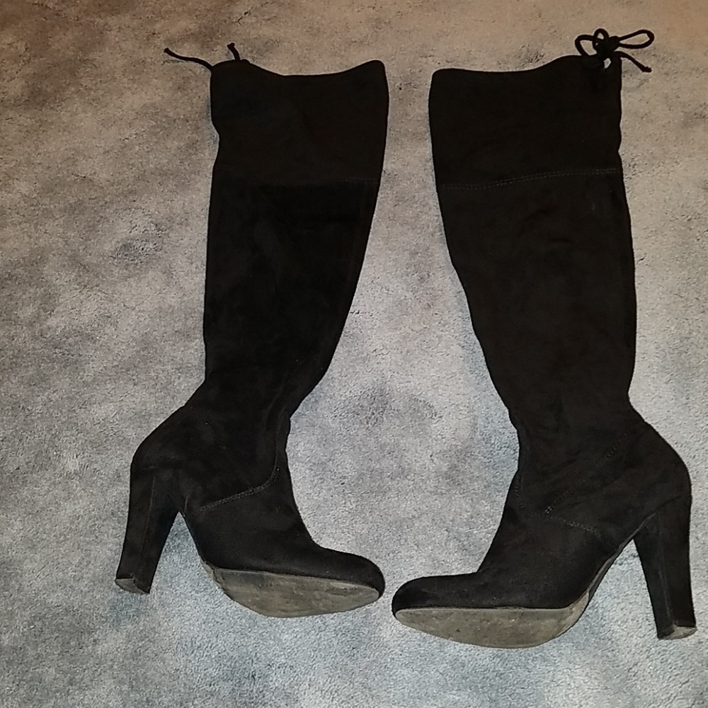 Knee high black boots